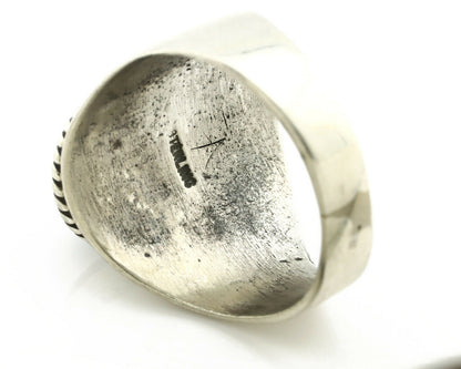 Navajo Ring .925 Silver Handmade Black Onyx Native American Artist C.80's