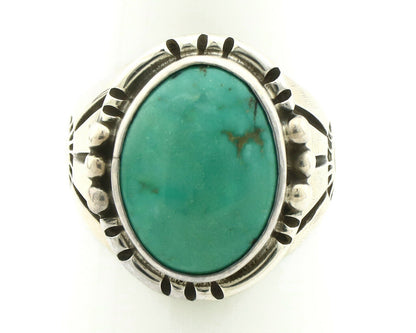 Navajo Ring .925 Silver Blue Green Southwest Turquoise Native Artist C.80's