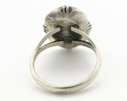 Navajo Ring .925 Silver Kingman Turquoise Handmade Native American Artist C.80's