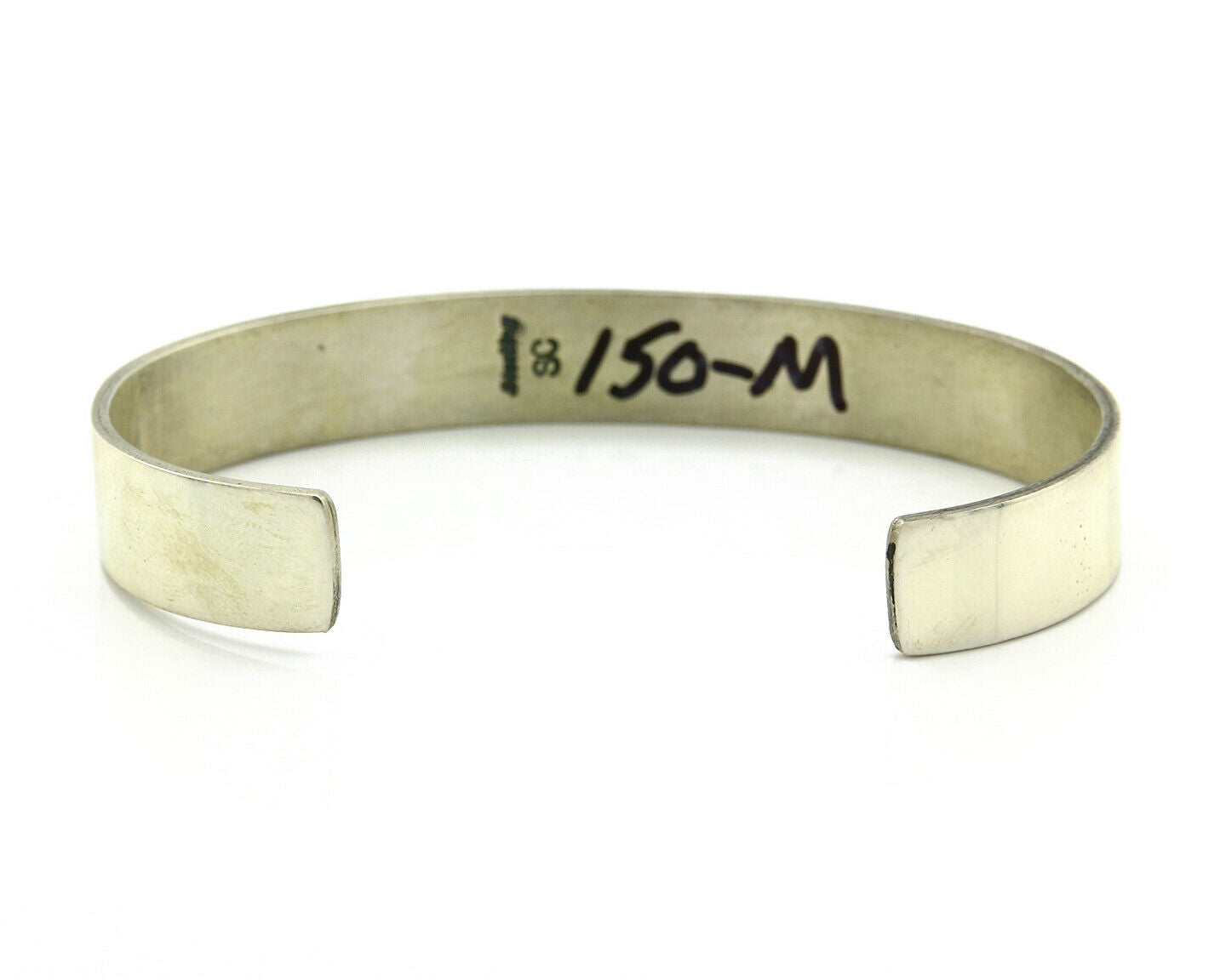 Navajo Bracelet Overlay Design .925 SOLID Sterling Silver Signed Artist SC C.80s