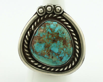 Navajo Ring .925 Silver Bisbee Turquoise Native American Artist C.80's