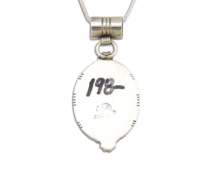 Navajo Necklace 925 Silver Natural Mined Gaspiete Artist Signed RB C.80's