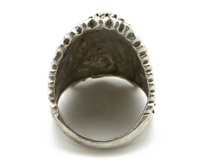 Navajo Indian War Chief Artist IT Ring .925 SOLID Sterling Silver C.80's Size 11