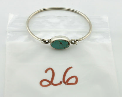 Navajo Bracelet .925 Silver Blue Arizona Turquoise Native American Artist C.90's