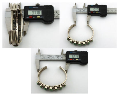 Women's Navajo .925 Silver Turquoise Mountain Signed Artist CW C.80's