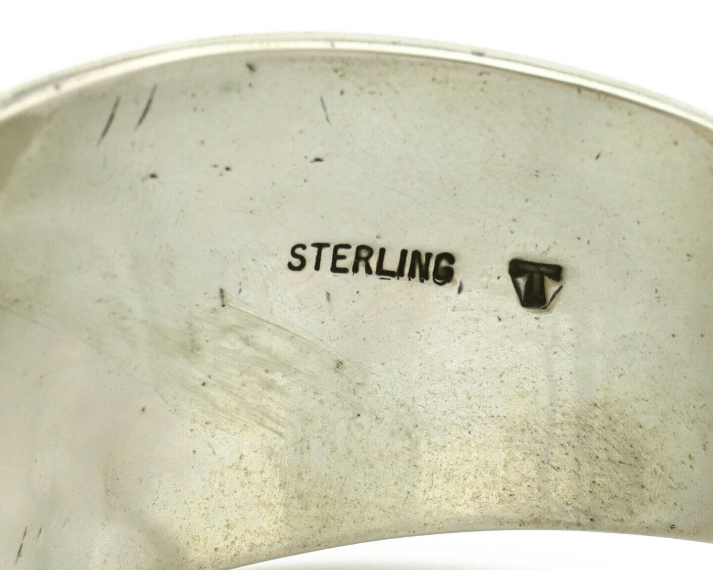 Hopi Turtle Bracelet .925 Silver Artist Signed Floyd Namingha C.90's