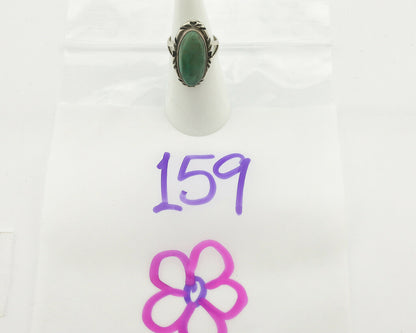 Navajo Ring .925 Silver Natural Turquoise Artist Signed Native American C.80's