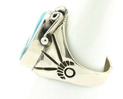Navajo Ring .925 Silver Blue Southwest Turquoise Native Artist C.80's