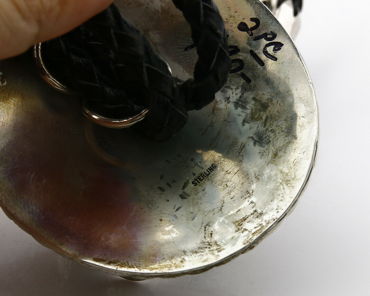 Navajo Bolo Tie .925 Silver Royster Turquoise C.80's Native American