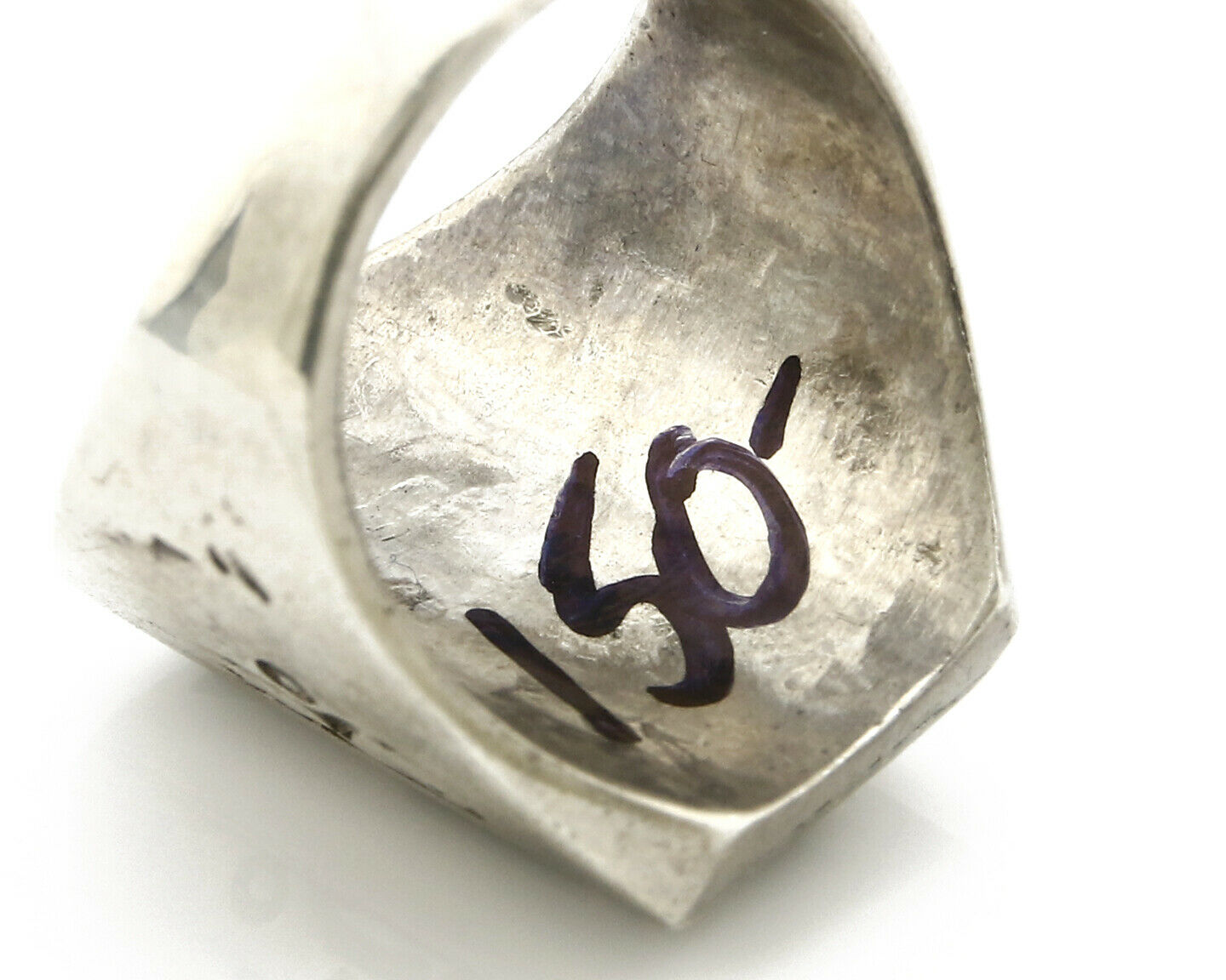 Navajo Overlay Ring .925 Handmade Native American C.80's