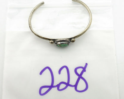 Navajo Bracelet .925 Silver Spiderweb Turquoise Native American Artist C.90's