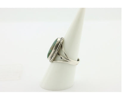 Navajo Handmade Ring .925 Silver Arizona Turquoise Native Artist C.80's