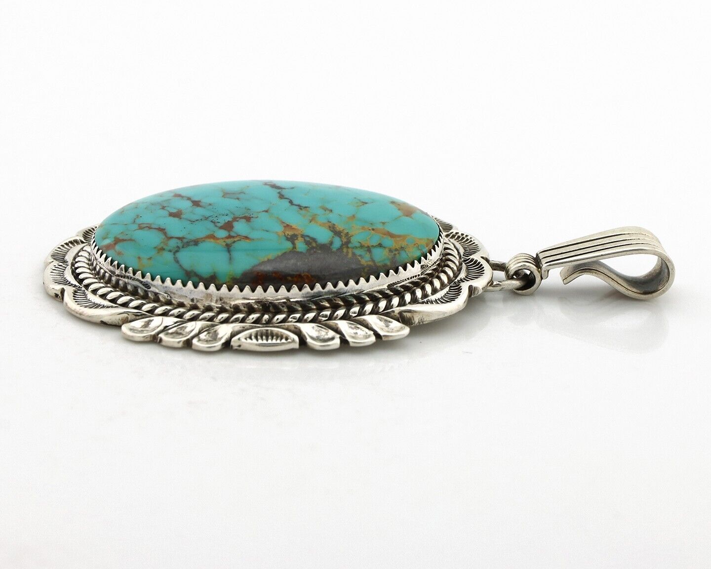 Navajo Handmade Necklace 925 Silver Arizona Turquoise William Denetdale C.80's