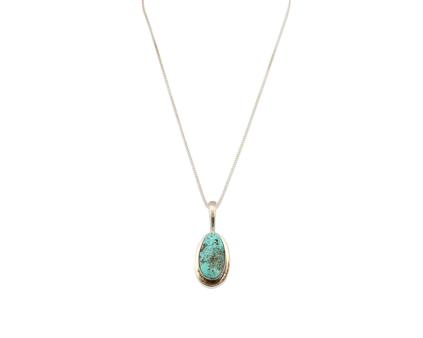 Navajo Necklace .925 Silver Spiderweb Turquoise Signed Doug Zachary C.1980's