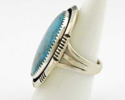 Navajo Ring 925 Silver Natural Southwest Turquoise Signed William Denetdale C80s