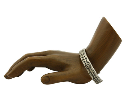 Navajo Bracelet .925 Silver Handmade Hand Stamped Signed Artist C Montoya C.80s