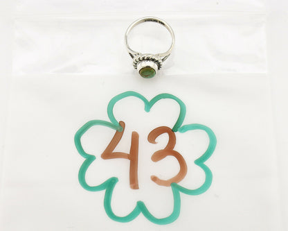 Navajo Ring .925 Silver Kingman Turquoise Artist Signed Gecko C.90's