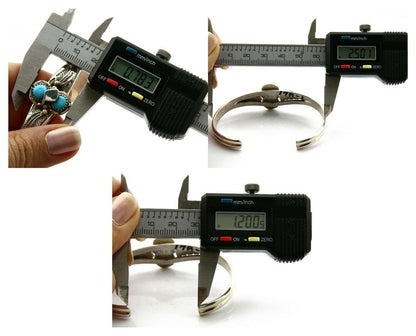 Navajo Bracelet .925 Silver Sleeping Beauty Turquoise Native C.80's