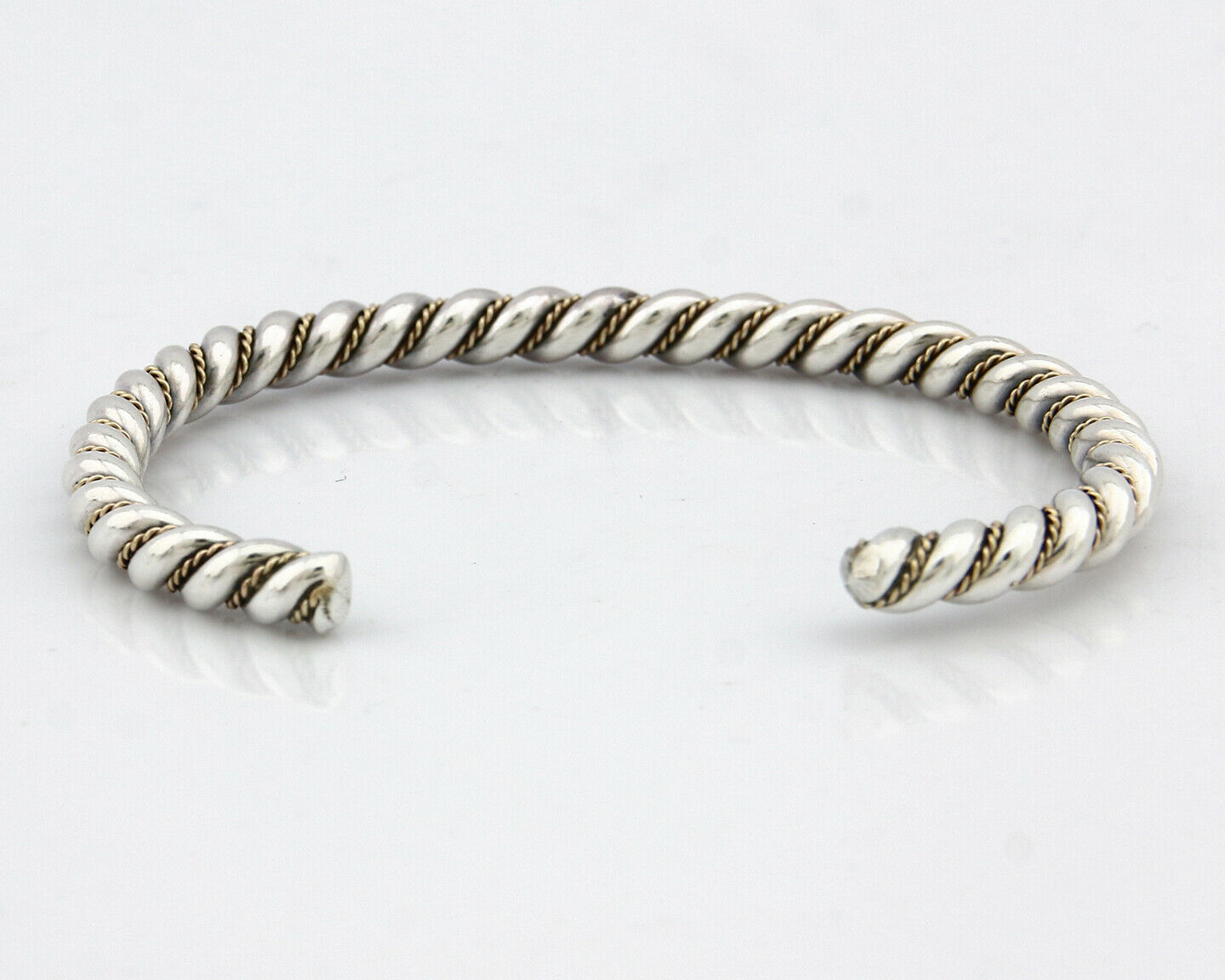 Navajo Bracelet .925 Silver Braided Twisted Artist Tahe C80's 5.0mm Wide