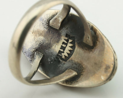 Navajo Ring .925 Silver Natural Turquoise Artist Signed Native American C.80's