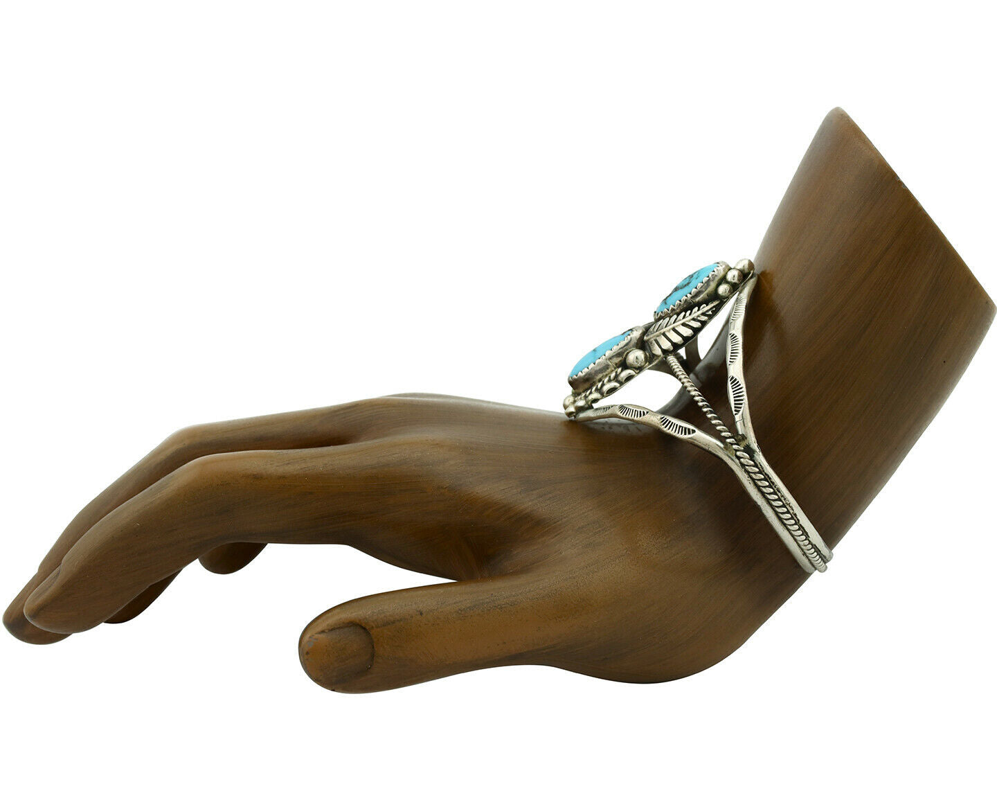 Navajo Bracelet .925 Silver Blue Turquoise Artist Signed SC C.80's