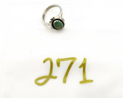 Navajo Ring .925 Silver Kingman Turquoise Handmade Native American Artist C.80's