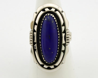 Navajo Ring 925 Silver Natural Lapis Lazuli Artist Signed William Denetdale C80s