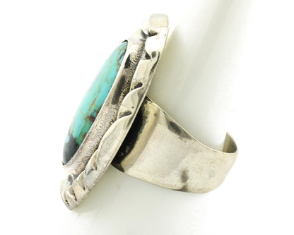 Navajo Ring 925 Silver Turquoise Mountain Artist Signed C Montoya C.80's