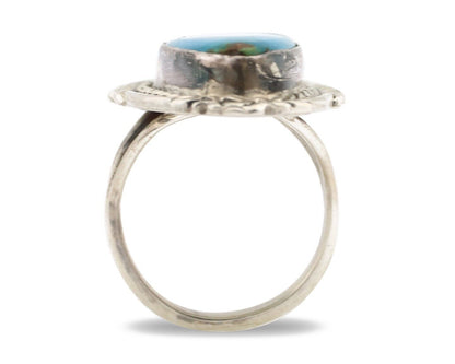 Navajo Ring 925 Silver Blue Turquoise Native Artist Signed Billy Eagle C.80s