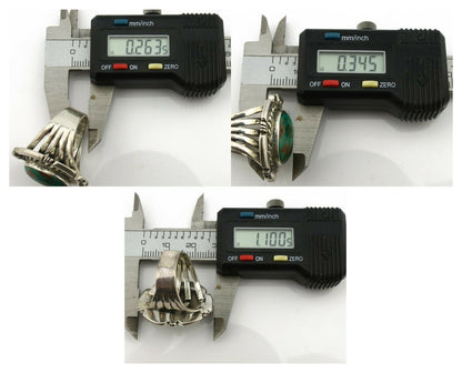 Navajo Ring .925 Silver Royston Turquoise Artist Signed EA C.80's