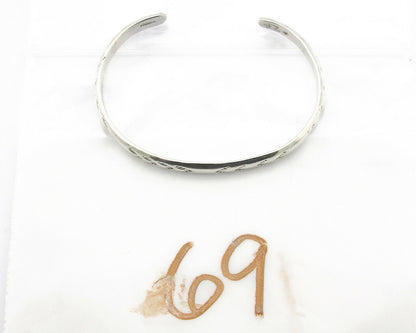Navajo Bracelet .925 Silver Hand Stamped Arrow Head Artist Montoya C.80's