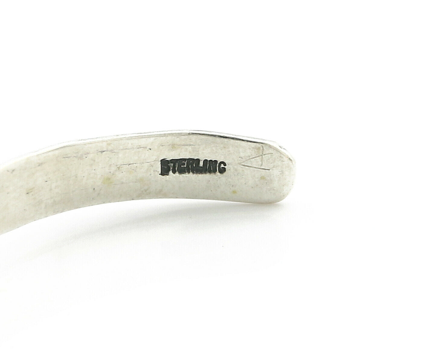 Navajo Bracelet .925 Silver Hand Stamped Arrow Head Artist V Montoya C.80's