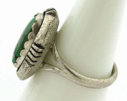 Navajo Ring .925 Silver Turquoise Mountain Native American Artist C.1980's