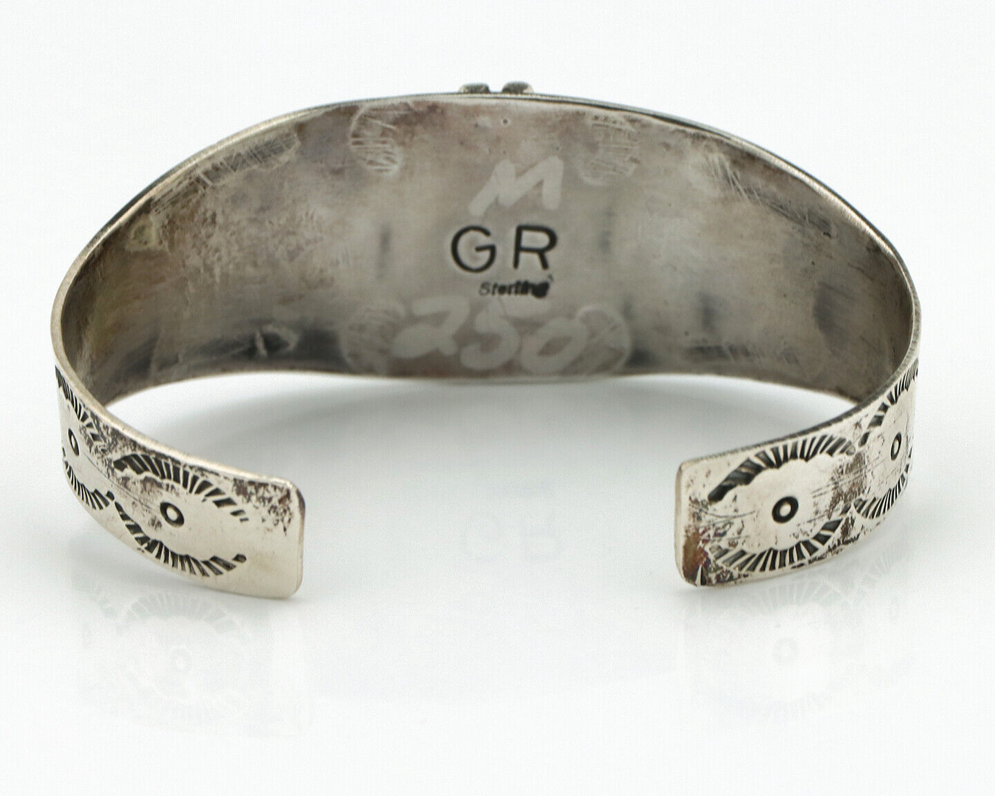 Women's Navajo .925 Silver Natural Turquoise Artist Signed GR C.80's