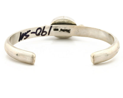 Navajo Bracelet .925 Silver Morenci Turquoise Native American Artist C.80's