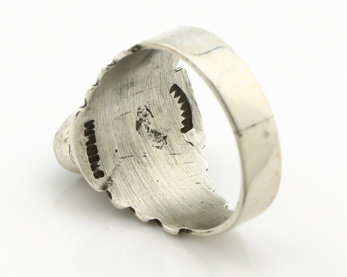 Navajo Ring .925 Silver Blue Green Arizona Turquoise Artist Signed Apache C.80's