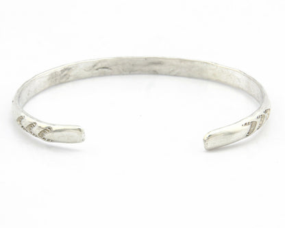 Navajo Bracelet .925 Silver Hand Stamped Arrow Head Artist I Montoya C.80's