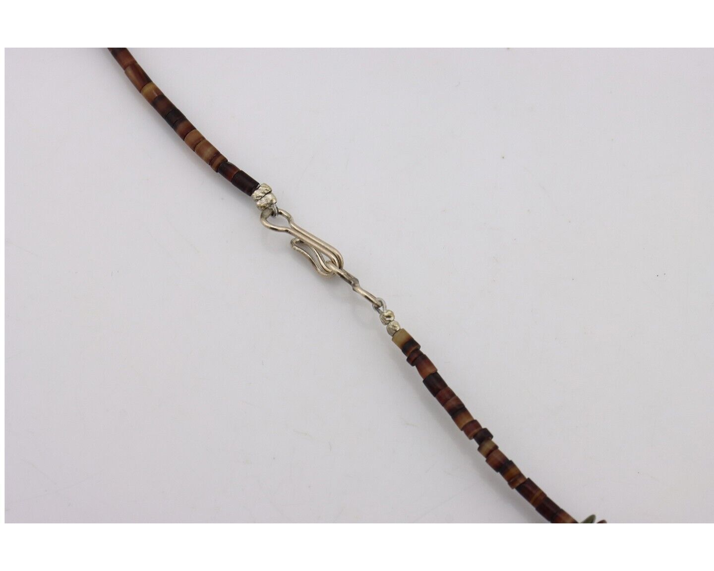 Navajo Necklace 925 Silver Natural Manassas Turquoise Native Artist C.80's