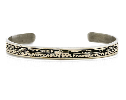 Women's Navajo Bracelet 14k & Silver MM Rogers Cuff C.80's