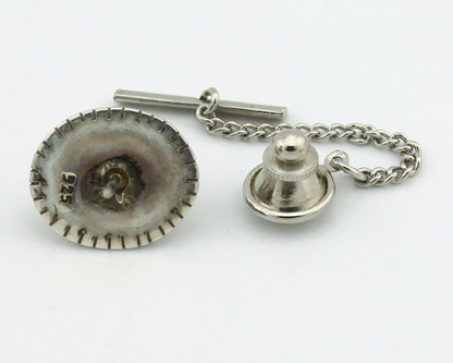 Navajo Tie Tack .925 Silver Royston Turquoise Native American Artist C.80's