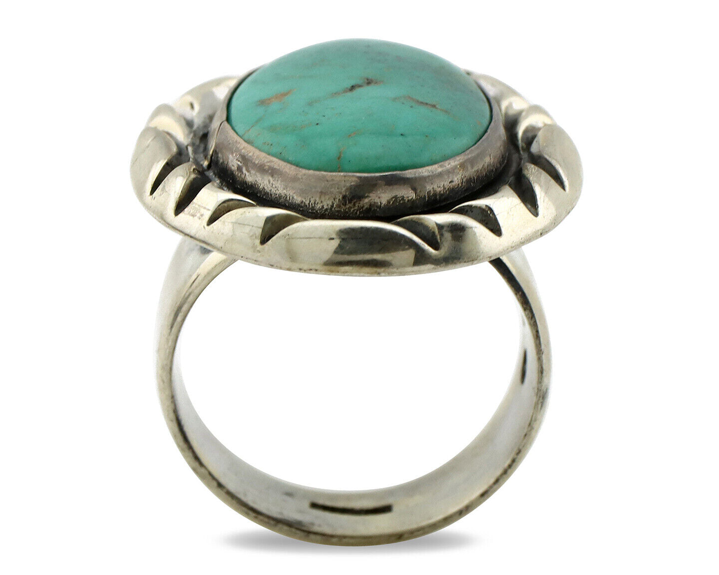 Navajo Ring 925 Silver Turquoise Mountain Artist Signed C Montoya C.80's