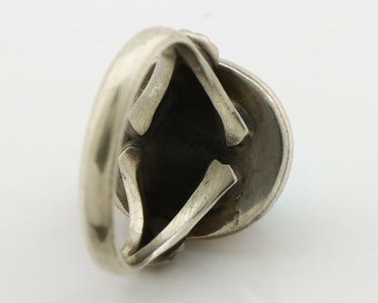Navajo Ring .925 Silver Sleeping Beauty Turquoise Native American Artist C.1980s