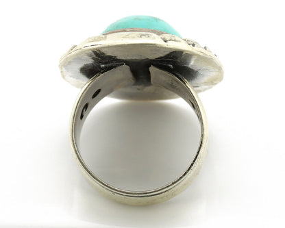 Navajo Ring 925 Silver Turquoise Mountain Artist Signed C Montoya C.80's