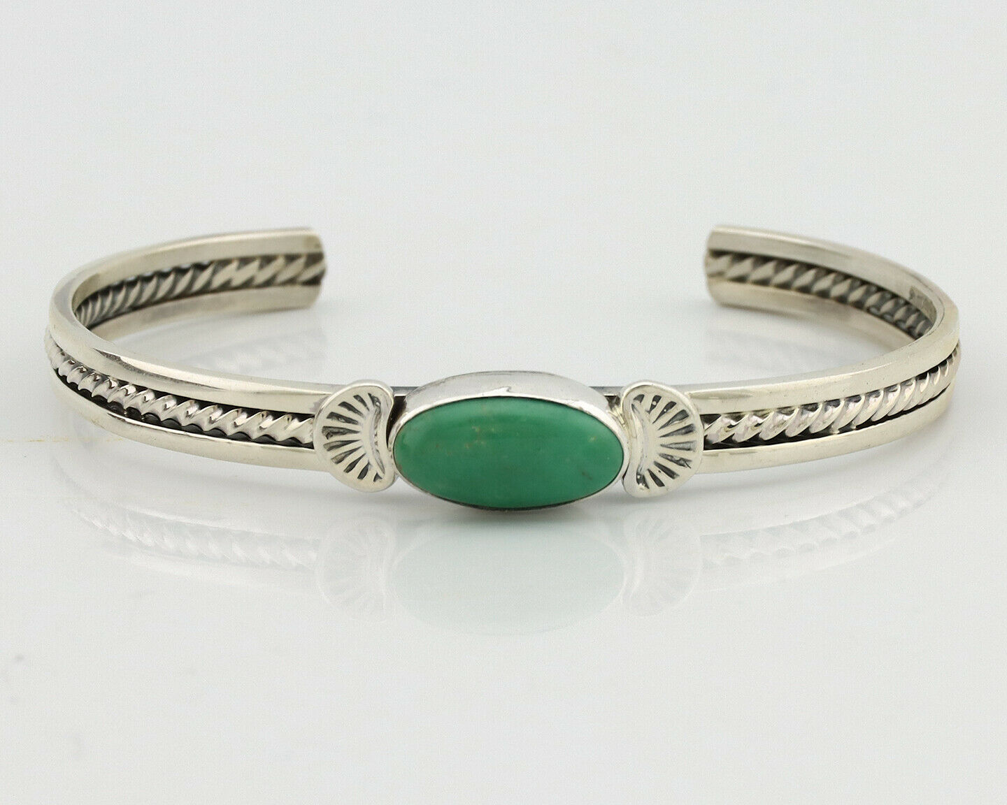 Women's Navajo .925 Silver Kingman Turquoise Artist Inca MFG Circa 1990's