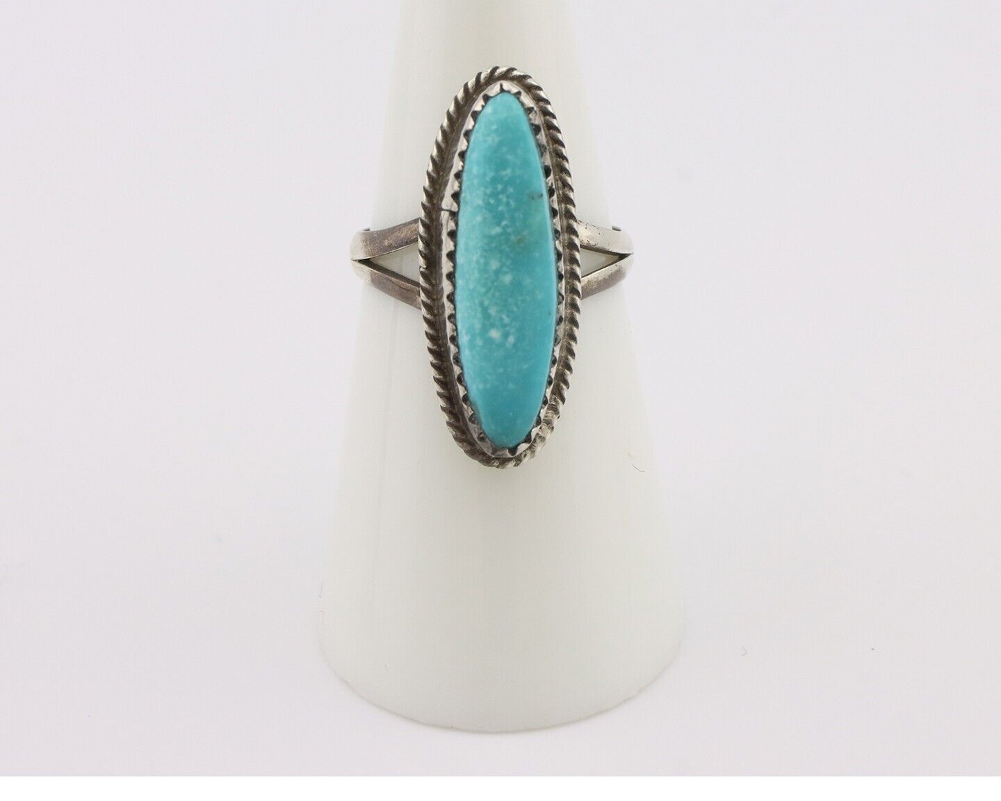 Navajo Handmade Ring 925 Silver Blue Southwest Turquoise Native Artist C.80's