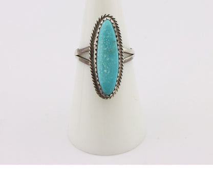 Navajo Handmade Ring 925 Silver Blue Southwest Turquoise Native Artist C.80's
