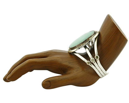 Navajo Turquoise Bracelet .925 Silver Signed Doug Zachary Cuff