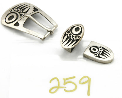 Hopi Ranger Belt Buckle .925 SOLID Silver Handmade Artist Mitchell Sockyma C.80s