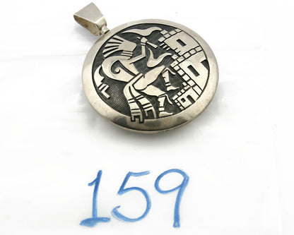 Navajo Spinner Pictograph Spinner Signed Artist TT .925 SOLID Silver Circa 80's