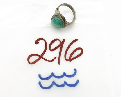 Navajo Ring .925 Silver Royston Turquoise Native American Artist C.80's